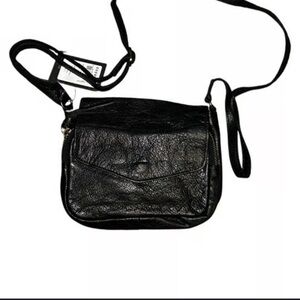 Nordstrom day and mood Black Leather Crossbody Bag